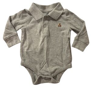 GAP Baby Gray Knit Onesie with Collar